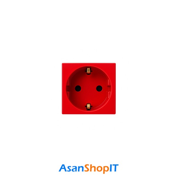 Red Electrical Socket, Screwless – Simin Alborz