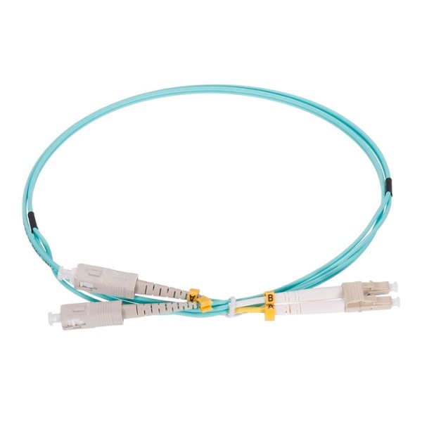 پچ کورد فیبر نوری SC-LC مالتی مود OM3 داپلکس 3 میلیمتر 1 متری