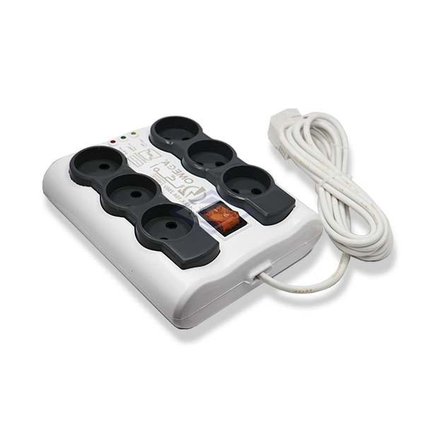Omega-6-Outlet-1.8m-Power-Strip-Non-Earthing