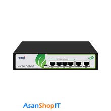 سوئیچ 4 پورت  POE 10/100 و 2 پورت Uplink اچ آر یو آی مدل HR902-AF-42N