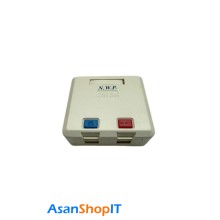 پریز شبکه کیستون باکس روکار ۲ پورت Cat5e NWP FA-870AK-88-C5e